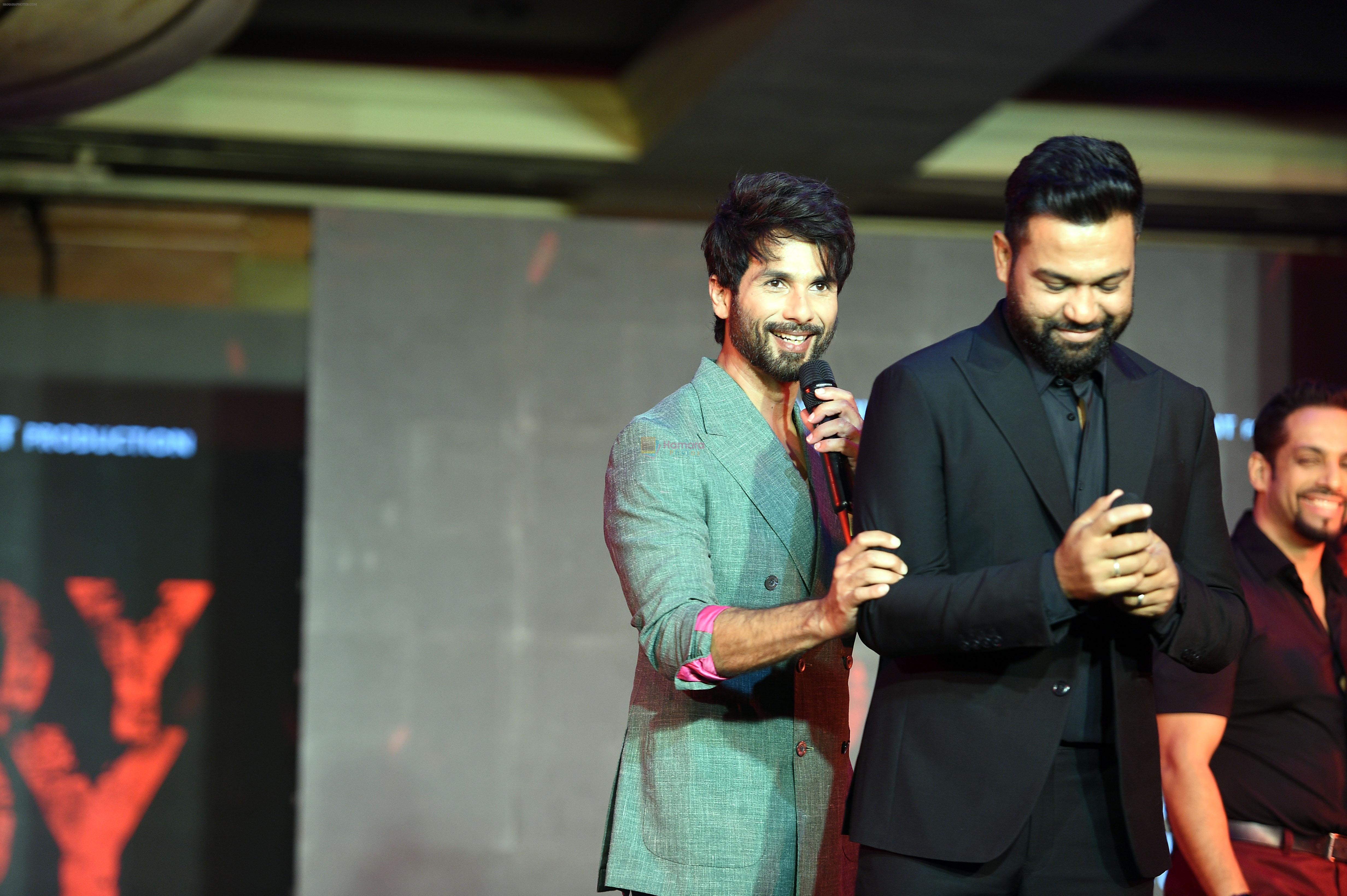 Shahid Kapoor Ali Abbas Zafar At The Trailer Launch Of Bloody Daddy On